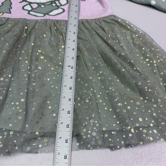 Hello Kitty Green Pink Long Sleeve Babydoll Dress - Picture 6 of 6